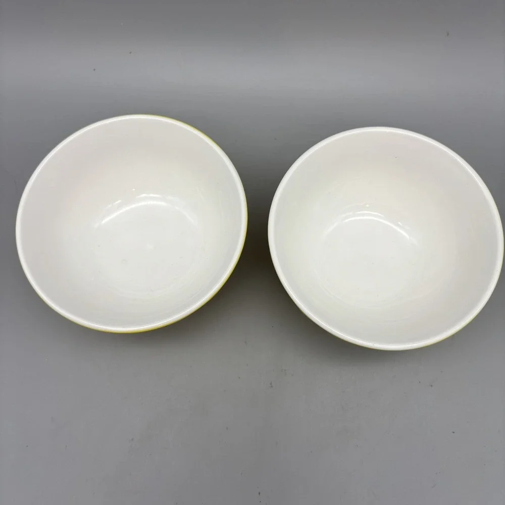 Crate and Barrel Bowls, Column Design, Dessert/Fruit/Sauce/All Purpose Yellow